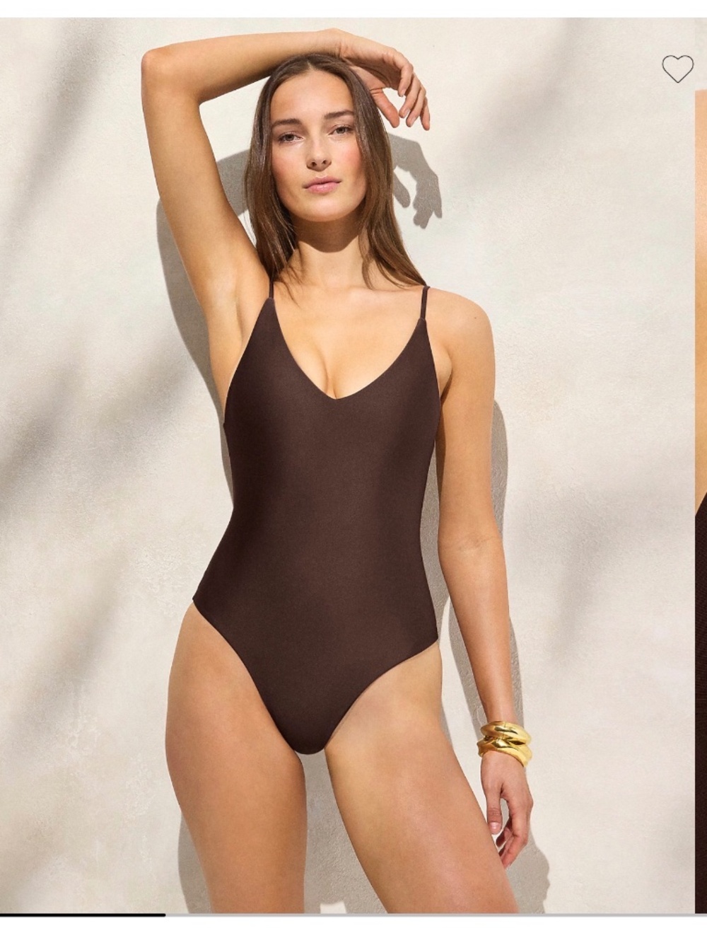 JCREW Lana one-piece in Classic Sculpt in Inky Espresso